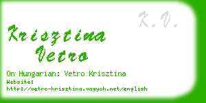 krisztina vetro business card